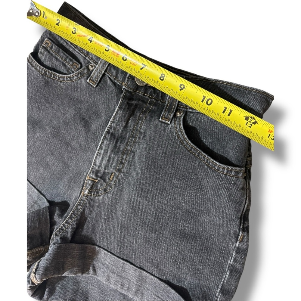 BDG Urban Outfitters Black Denim Cuffed Mom High Waisted Shorts - Picture 13 of 16